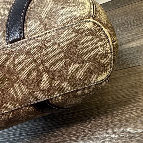 Coach Tan and Brown Signature Tote - Picture 9 of 15